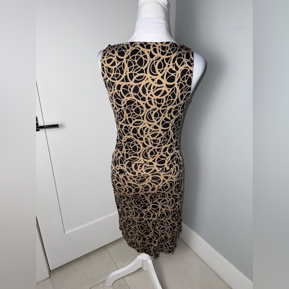 Diane von Furstenberg Geometric Print Sleeveless Midi Dress/Size 6 - Picture 5 of 7